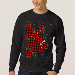 Buffalo Plaid Family Matching Dove Bird Christmas  Sweatshirt