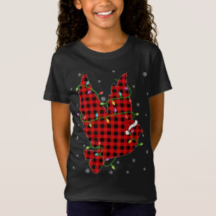 Buffalo Plaid Family Matching Dove Bird Christmas T-Shirt