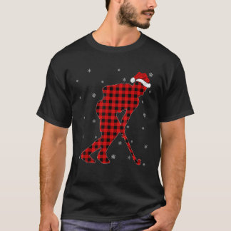 Buffalo Plaid Family Matching Field Hockey Christm T-Shirt