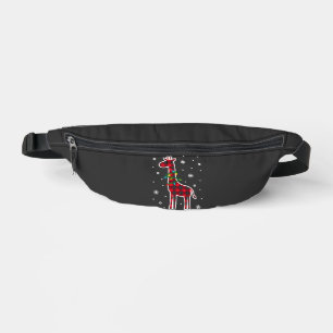 Buffalo Plaid Family Matching Giraffe Christmas Pa Bum Bags