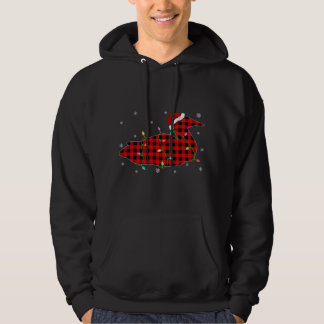 Buffalo Plaid Family Matching Loon Bird Christmas  Hoodie