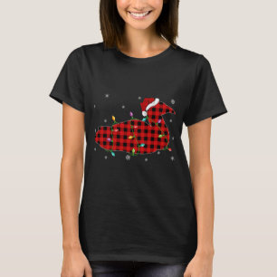 Buffalo Plaid Family Matching Loon Bird Christmas T-Shirt