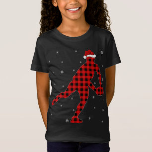 Buffalo Plaid Family Matching Rugby Player Christm T-Shirt