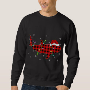 Buffalo Plaid Family Matching Whale Shark Christma Sweatshirt