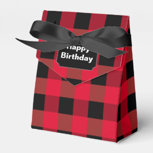 Buffalo plaid favour box