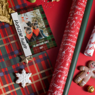 Buffalo plaid Flat Holiday Card