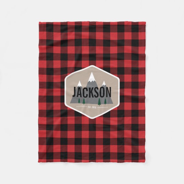 Buffalo Plaid Fleece Blanket (Front)
