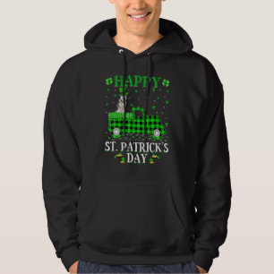 Buffalo Plaid Green Truck Alaskan Malamute St. Pat Hoodie