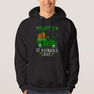 Buffalo Plaid Green Truck Chow Chow Dog St Patric Hoodie