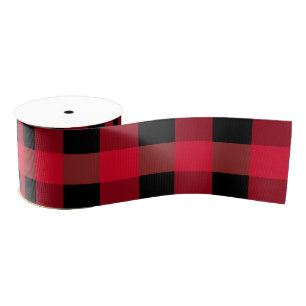 Buffalo plaid grosgrain ribbon