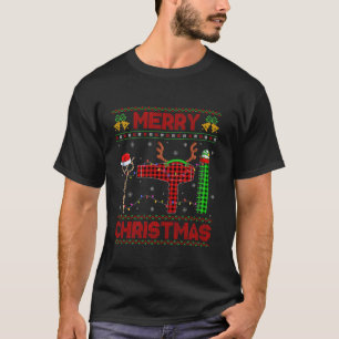 Buffalo Plaid Hairstylist Tools Barber Ugly Christ T-Shirt