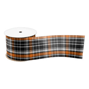 Buffalo Plaid Halloween Pattern Satin Ribbon