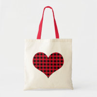 Buffalo plaid heart