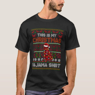 Buffalo Plaid Husky Pajama Ugly Sweater For Christ