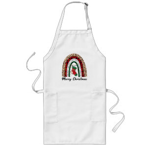 Buffalo Plaid & Leopard Print Rainbow Long Apron