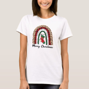 Buffalo Plaid & Leopard Print Rainbow T-Shirt