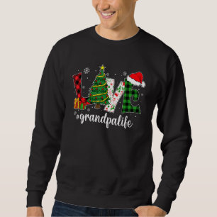 Buffalo Plaid Love Grandpa Life Santa Christmas Tr Sweatshirt