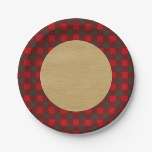 Buffalo Plaid Lumberjack Flannel Paper Plates
