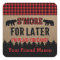 Buffalo Plaid Lumberjack S'more Favour Sticker