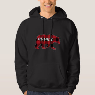 Buffalo Plaid Mama Bear Mum Gifts Christmas Matchi Hoodie