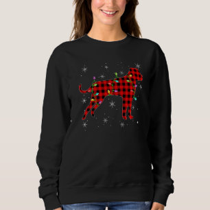 Buffalo Plaid Matching American Bulldog Christmas  Sweatshirt