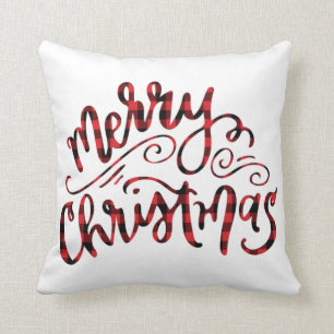 Buffalo Plaid Merry Christmas Pillow