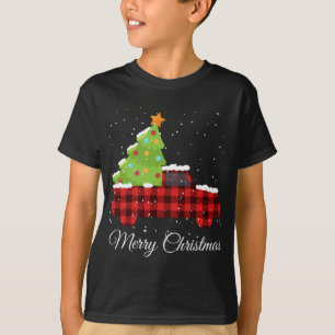 Buffalo Plaid Merry Christmas Red Truck With Chris T-Shirt