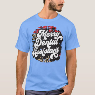 Buffalo Plaid Merry Dental Assistant Squad Christm T-Shirt
