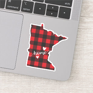 Buffalo Plaid Minnesota Sticker