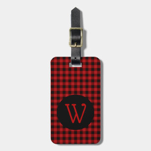 Buffalo Plaid Monogrammed Luggage Tag