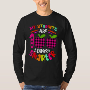 Buffalo Plaid My Students Are 100 Days Smarter Tea T-Shirt