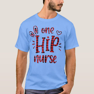 Buffalo Plaid One Hip Nurse Easter Bunny Nurse Eas T-Shirt