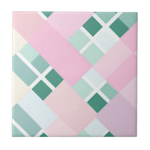 Buffalo Plaid Pastel Rustic Cottagecore Homes Tile
