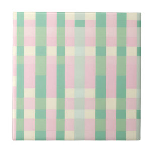 Buffalo Plaid Pastel Rustic Cottagecore Homes Tile
