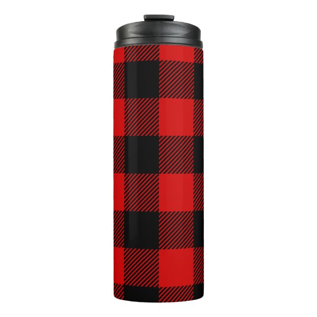 Buffalo Plaid Pattern Thermal Tumbler (Front)