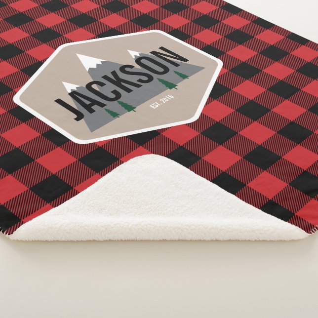 Buffalo Plaid Personalised Baby Blanket (3/4)