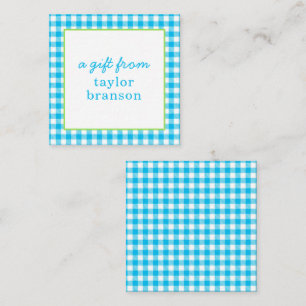 Buffalo Plaid Personalised Gift Enclosure Cards