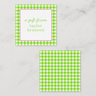 Buffalo Plaid Personalised Gift Enclosure Cards