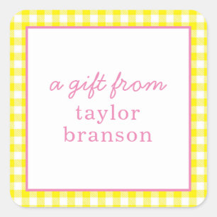 Buffalo Plaid Personalised Gift Stickers