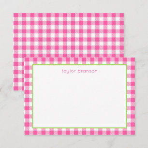 Buffalo Plaid Personalised Note Cards