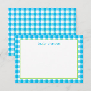 Buffalo Plaid Personalised Note Cards