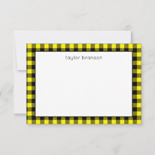 Buffalo Plaid Personalised Note Cards