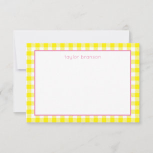Buffalo Plaid Personalised Note Cards