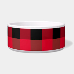 Buffalo plaid pet bowl