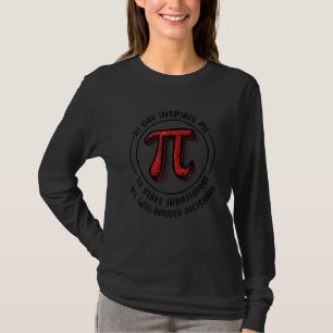 Buffalo Plaid Pi Symbol Pi Day Inspires Me Math Lo T-Shirt