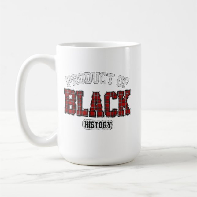Buffalo Plaid Product of Black History African Ame Coffee Mug (Left)