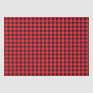 Buffalo Plaid Red And Black Tissue Paper