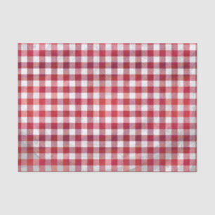 Buffalo Plaid Red and White Tissue Paper