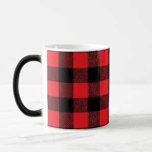 Buffalo Plaid Red Black Coffee Magic Mug
