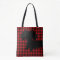 Buffalo Plaid Red & Black Dachshund Messenger Bag